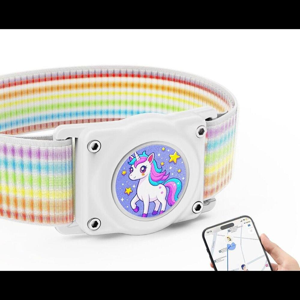 Kids Unicorn AirTag Bracelet  ~ Apple Air Tag Tracker